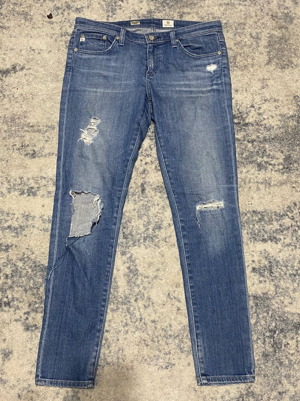 AG Adriano Goldschmied Legging Ankle Distressed Jeans Size 29R